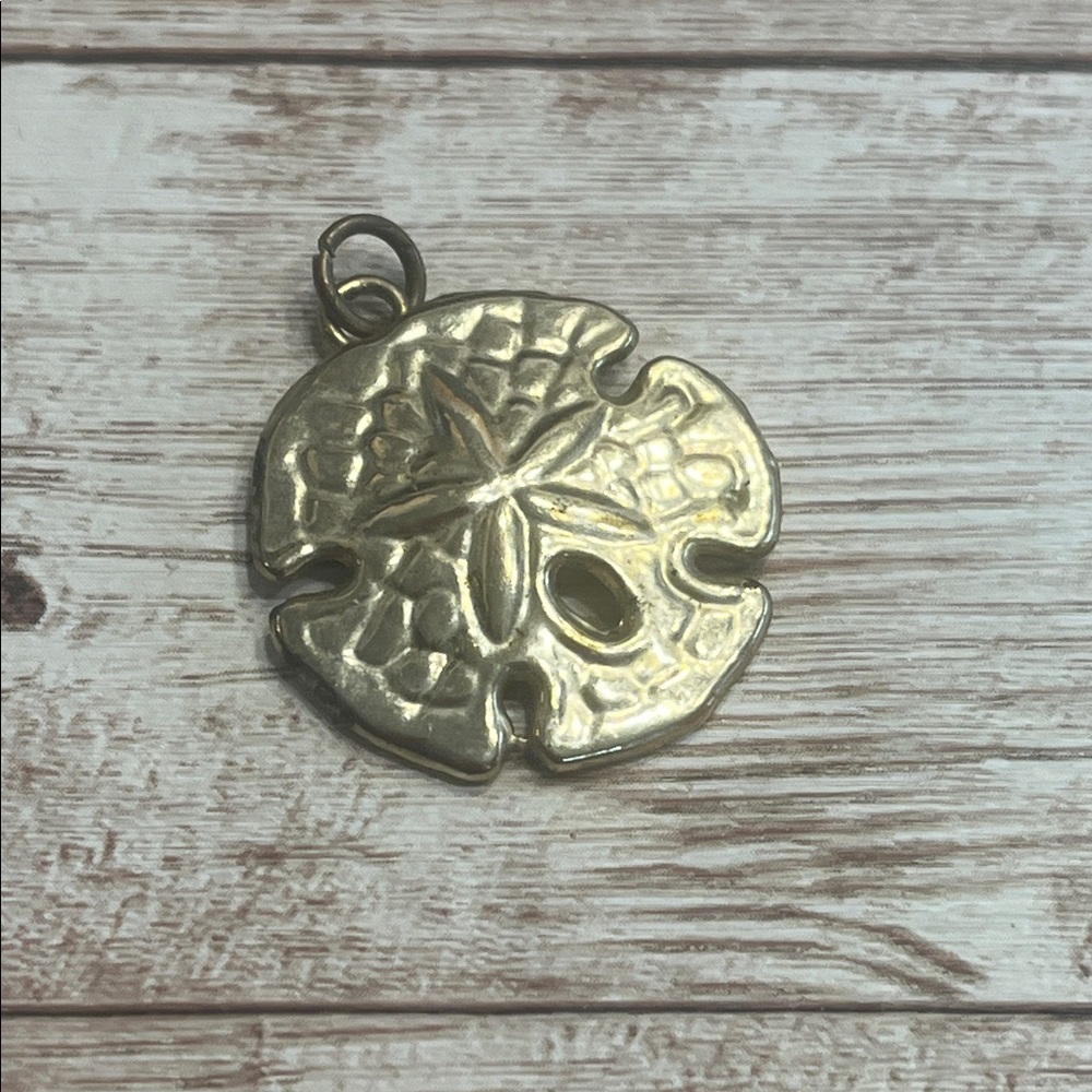 Vintage Gold Plated Sand Dollar Pendant